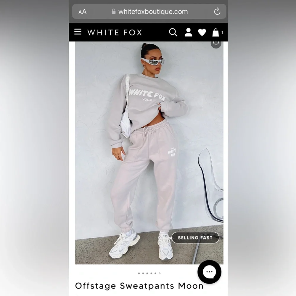 NWT White Fox Boutique Offstage Sweatpants Moon VOL.3 in size Small - Picture 10 of 11